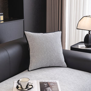 Chenille Couch Cover with Scalloped Edge, Non-Slip Modular Slipcover