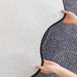 Chenille Couch Cover with Scalloped Edge, Non-Slip Modular Slipcover