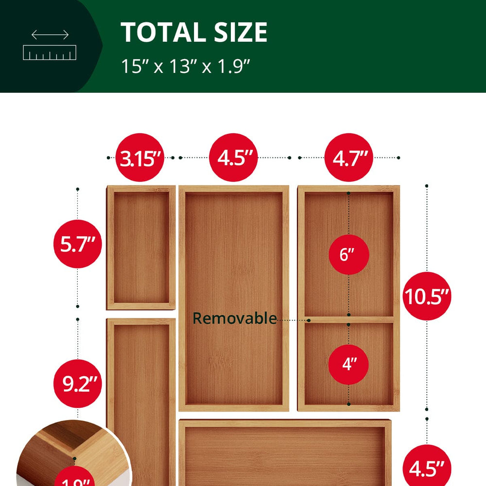 Storage Box Set of 5, Brown
