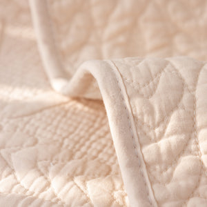 Geometric Textured Cotton Quilted Sofa Cover, Non-Slip Washable Couch Protector