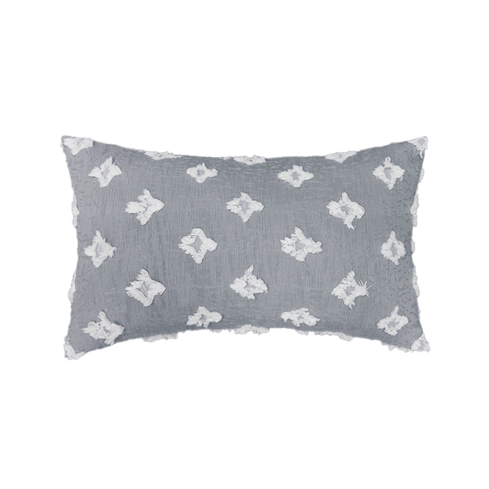12''x20'' Tufted Floral lumbar support 100% cotton Throw Pillow | 7 Colors – Textured Daisy Stitch Design | Boho Chic Lumbar & Accent Pillow | Insert Included