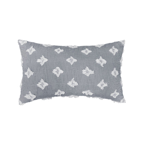 12''x20'' Tufted Floral lumbar support 100% cotton Throw Pillow | 7 Colors – Textured Daisy Stitch Design | Boho Chic Lumbar & Accent Pillow | Insert Included