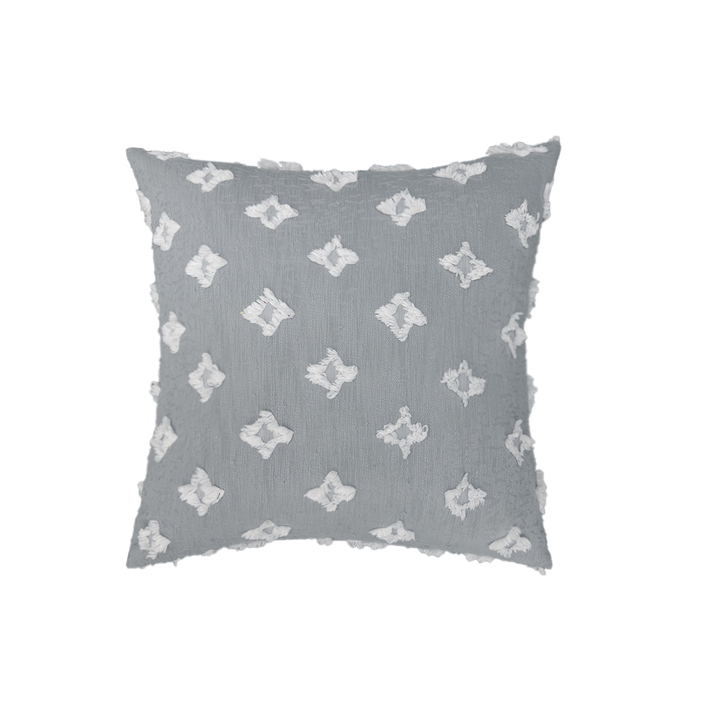 20''x20'' Tufted Floral 100% cotton Throw Pillow | 7 Colors – Textured Daisy Stitch Design | Boho Chic Couch & Bedroom Accent | Insert Included
