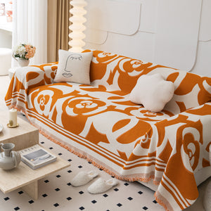 Chenille Sofa Cover Blanket, Couch Cover Blanket Throws for Couches Living Room Furniture Throw Covers