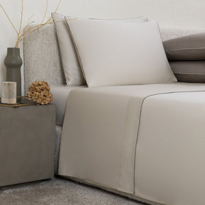 Frette Greenwich Luxury Cotton Sateen Sheet Set (Dune-Taupe)