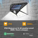2-Pack Solar Powered 100-LED Motion Activated Outdoor Light