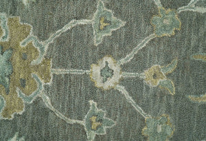 Jewel Custom Made Traditional Oushak Beige Hand Tufted Wool Rug