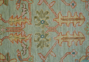 Elaine Custom Made Beige Traditional Design Hand Knotted Wool Rug
