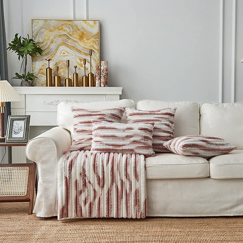 polyester blends well square throw pillow covers  (reversible sides) size 18"x18"
