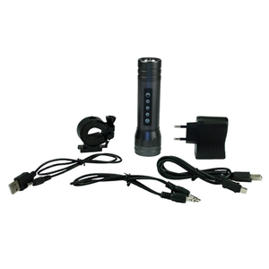 Multifunctional LED Flashlight with Built-in Speaker + Bike Clip