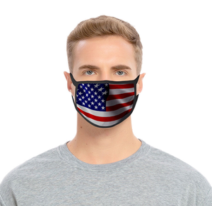 4-Pack-Washable/Reusable-USA-Flag-Mask-