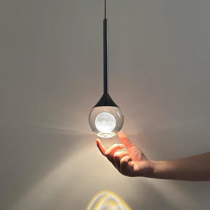 Minimalist Clear Glass Pendant Light Hanging Ceiling Fixture