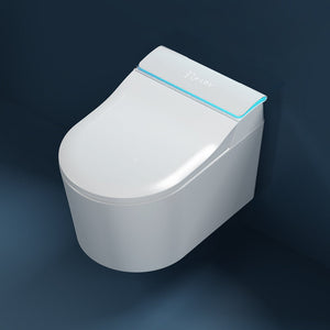 Wall-mounted Smart Toilet, Automatic Lid Opening, No Water Pressure Limitation, Wall Drain, All-in-One Bidet with Aromatherapy Deodorization for Home Use