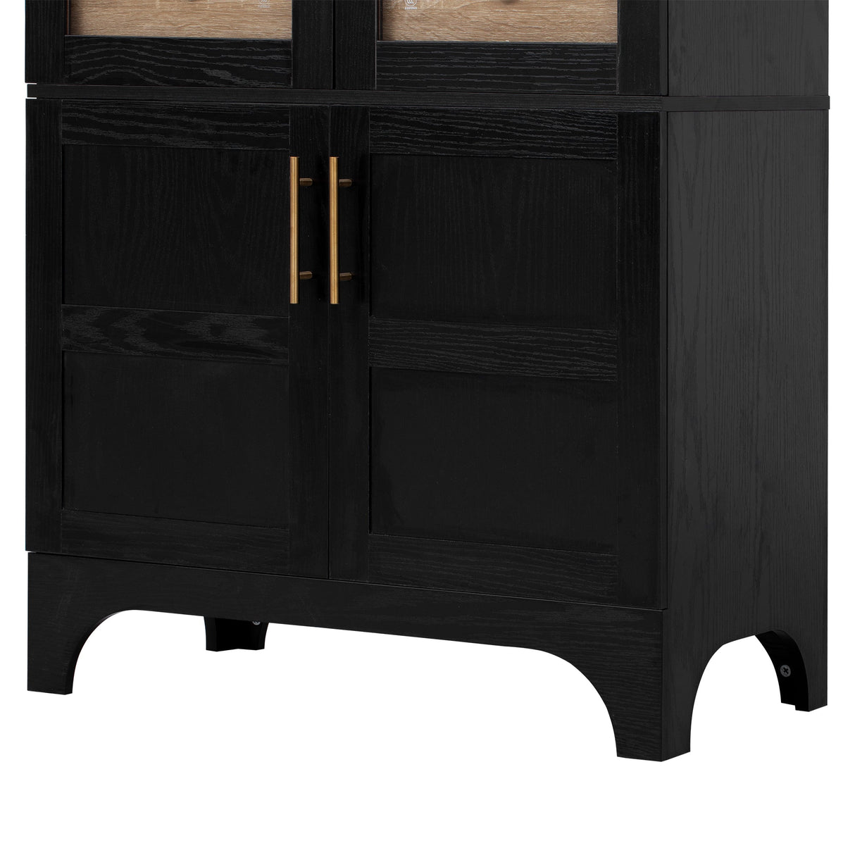 K&K 71" Tall Arched Kitchen Pantry Cabinet