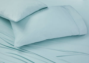 Split King Sheet Set with Powerband – Misty Blue