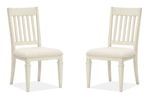 Newport - Dining Side Chair With Upholstered Seat (Set of 2) - Alabaster