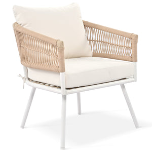 K&K 4-Piece Boho Rope Patio Furniture Set