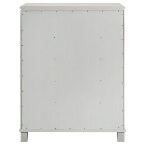 Olivia 5-drawer Bedroom Chest of Drawers Pearl White