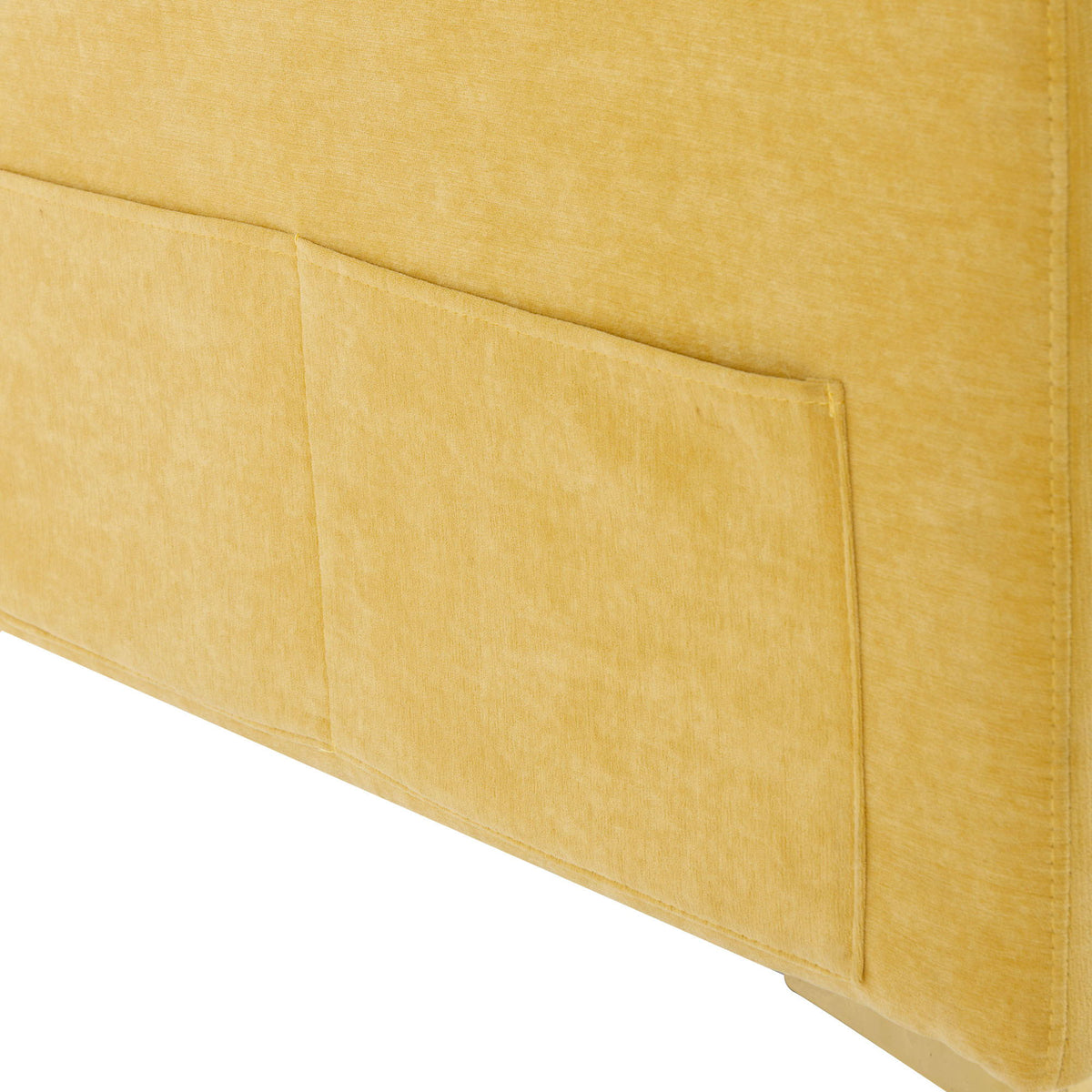 Modern L - Shape Convertible Sectional Sofa With Movable Ottoman