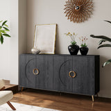 Modern Lacquered 4 Door Wooden Cabinet