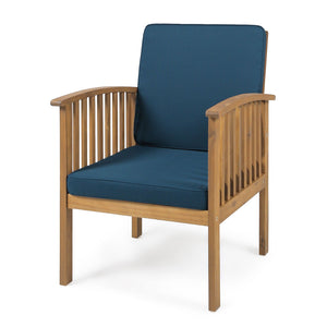Casa - Acacia Club Chair Coastal Classic Outdoor Seating, Waterproof Fabric
