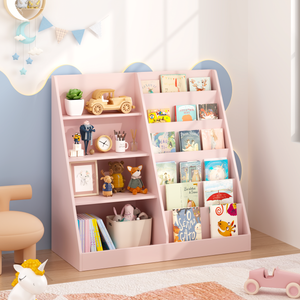 Kids Bookshelf and Toy Storage Organizer