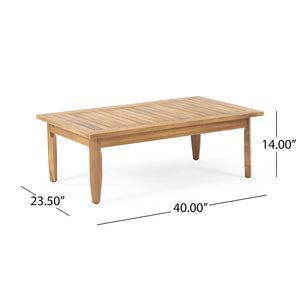 Alluvion Teak 4-Piece Wood Outdoor Patio Conversation Set with Cream Cushions