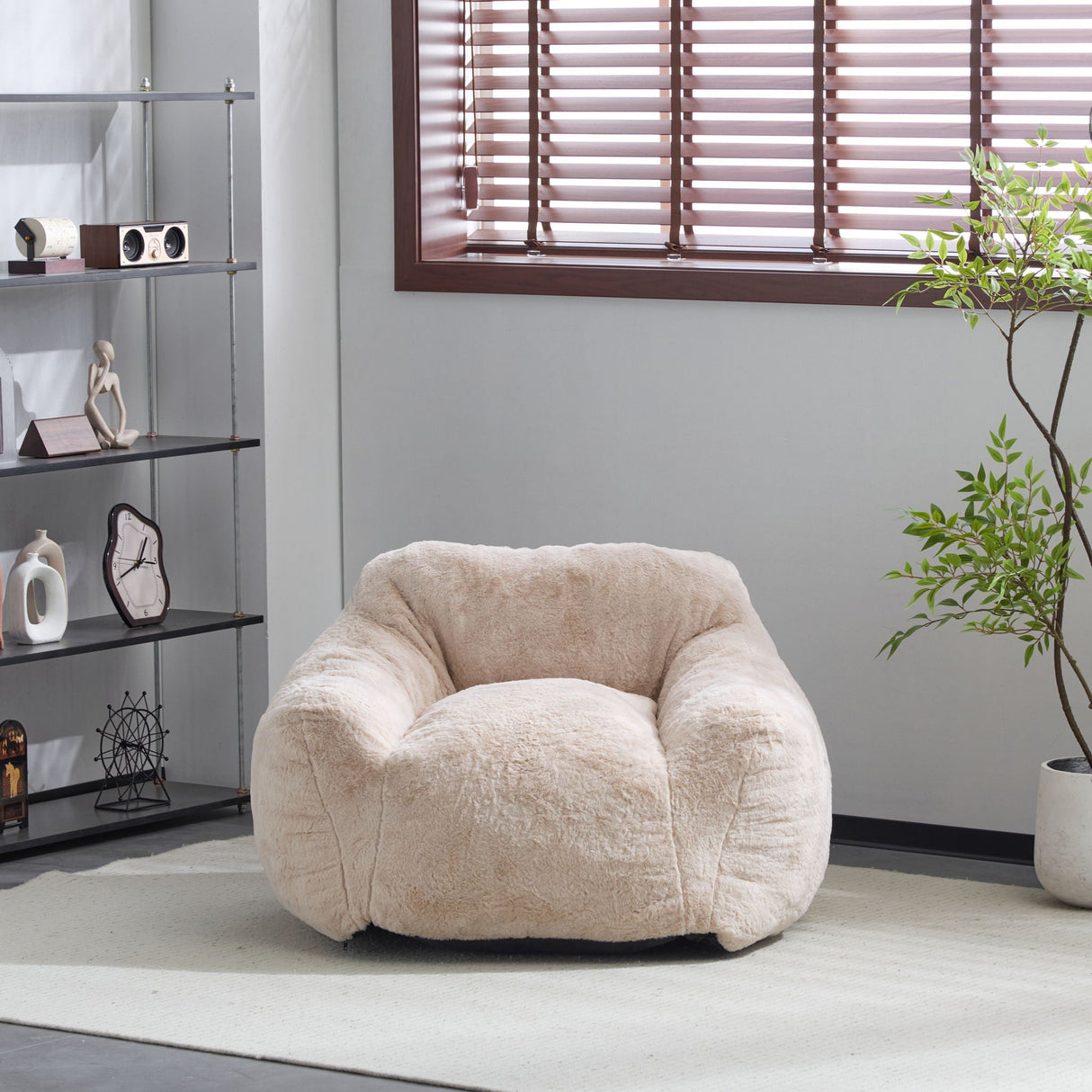 Auch Indoor Armchair Style Bean Bag - Beige