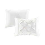 7 Piece Tufted Comforter Set White