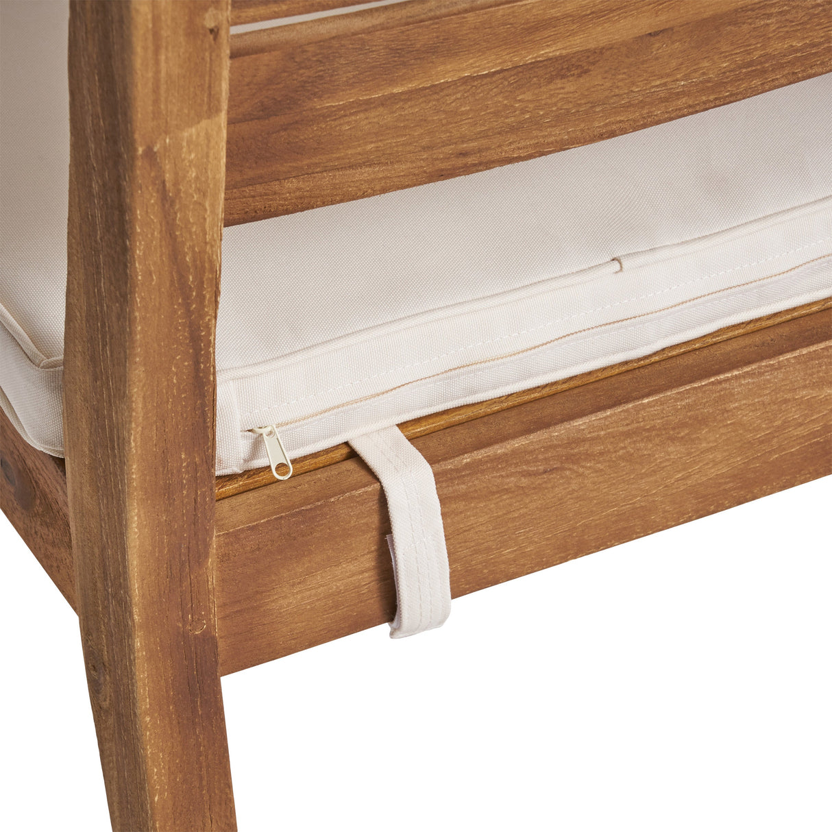 Outdoor 6-Seater Acacia Wood Expandable Dining Set with Cushions