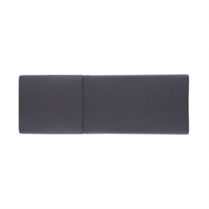 Lounge Chaise Set in Black Acacia Wood with Water-Resistant Cushions