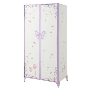 Priya II - Wardrobe - White & Light Synthetic Leather Rple