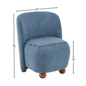 Modern Low Back Accent Upholstered Armless Living Room Chairs