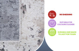 NAAR MARFI Collection Abstract Non-Shedding and Stain Resistant Area Rug
