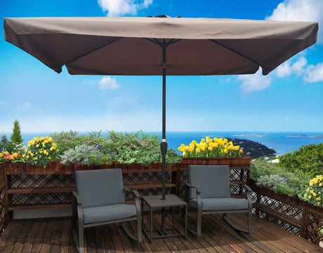 10x6.5ft patio umbrella with crank & tilt for garden/pool
