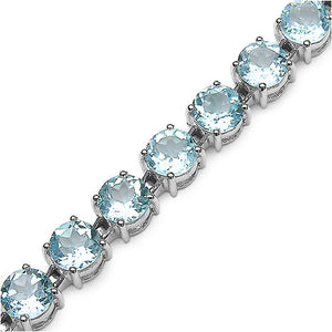 31.08 Carat Genuine Blue Topaz .925 Sterling Silver Bracelet