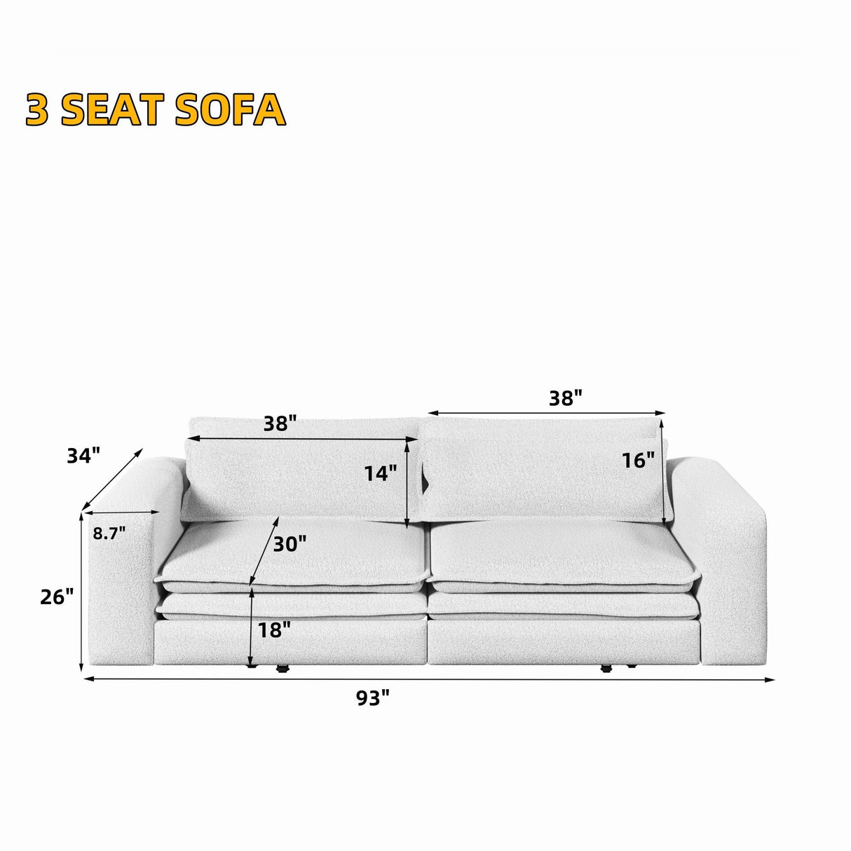 King Size Sleeper Pull Out Sofa Bed, 3 In 1 Convertible Chaise Lounge With 2 Pillows For Living Room - Camel