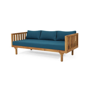 Claremont 3 Seater Daybed Teak Acacia Wood Water Resistant Cushions