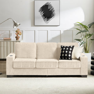 Modern Corduroy 3-Seater Sofa