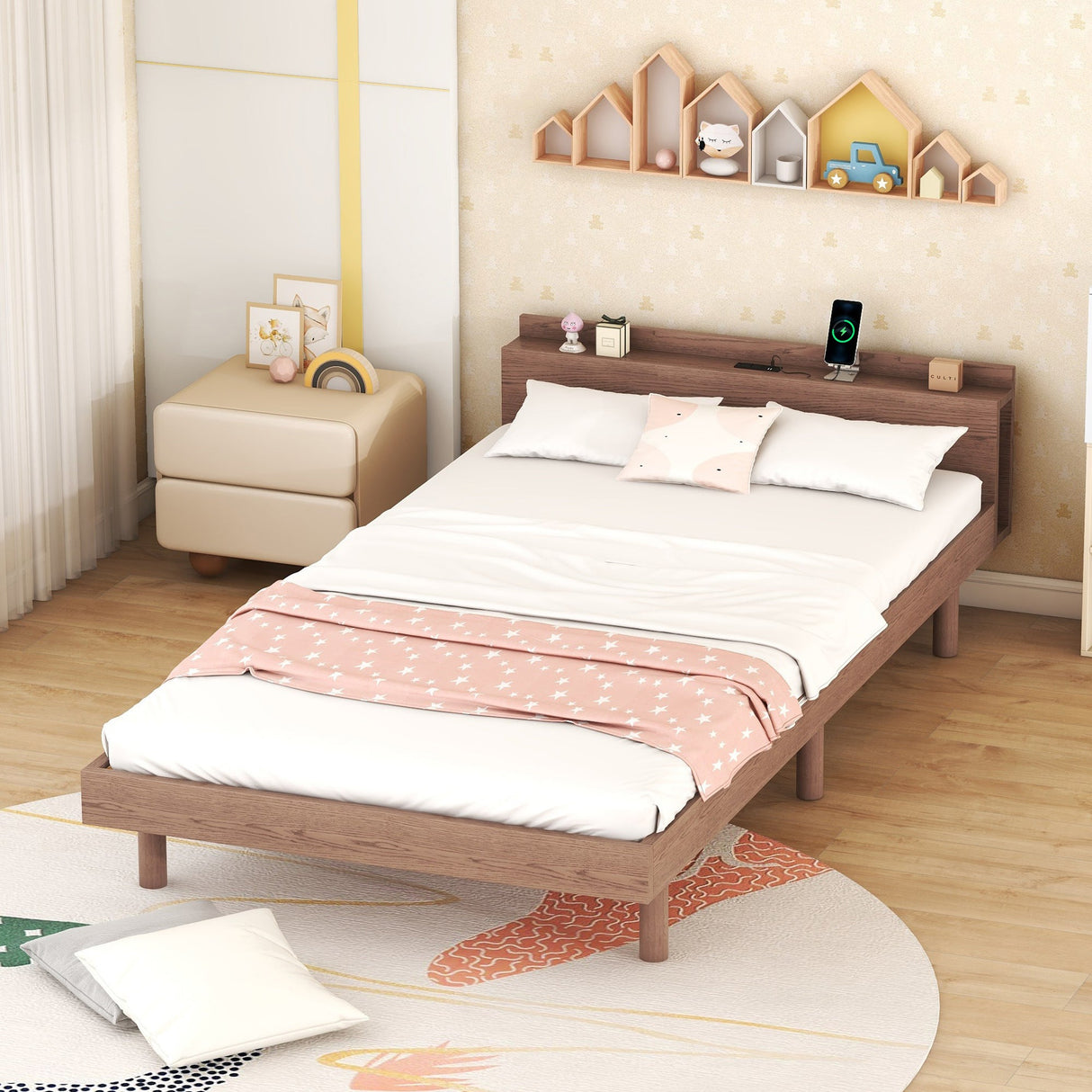 The Twin Bed with Roll-Out Trundle — Sleek Design Meets Space-Saving Functionality
