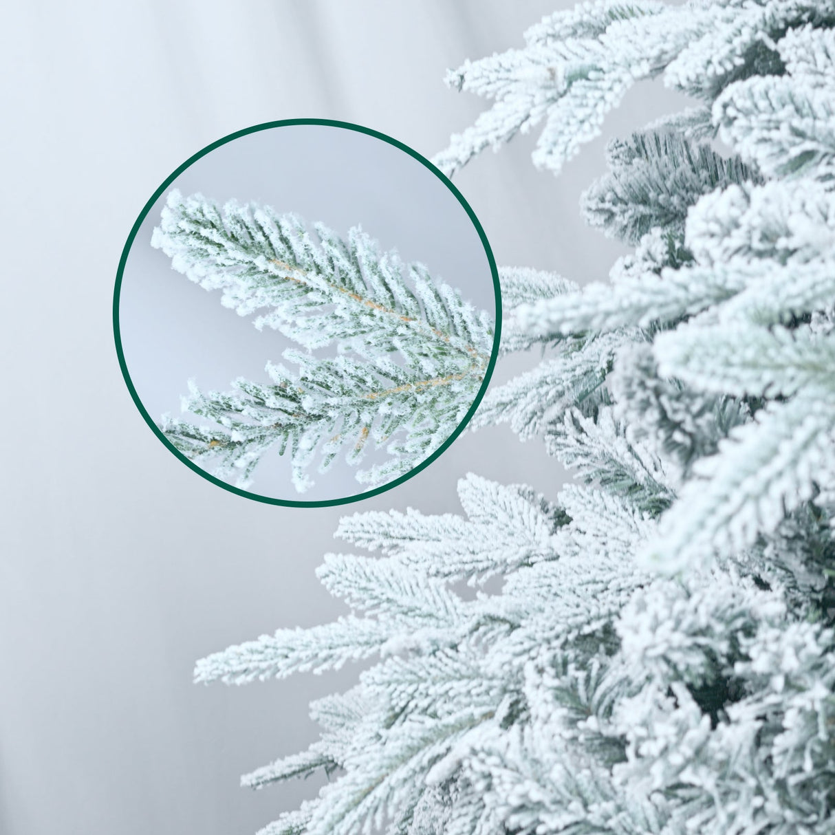 7.5ft Pre-Lit Flocked Artificial Christmas Tree