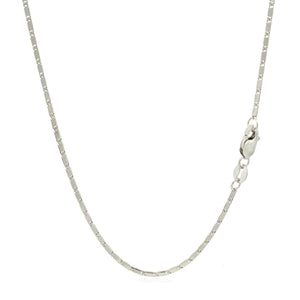 14k White Gold Lumina Pendant Chain 1.0mm