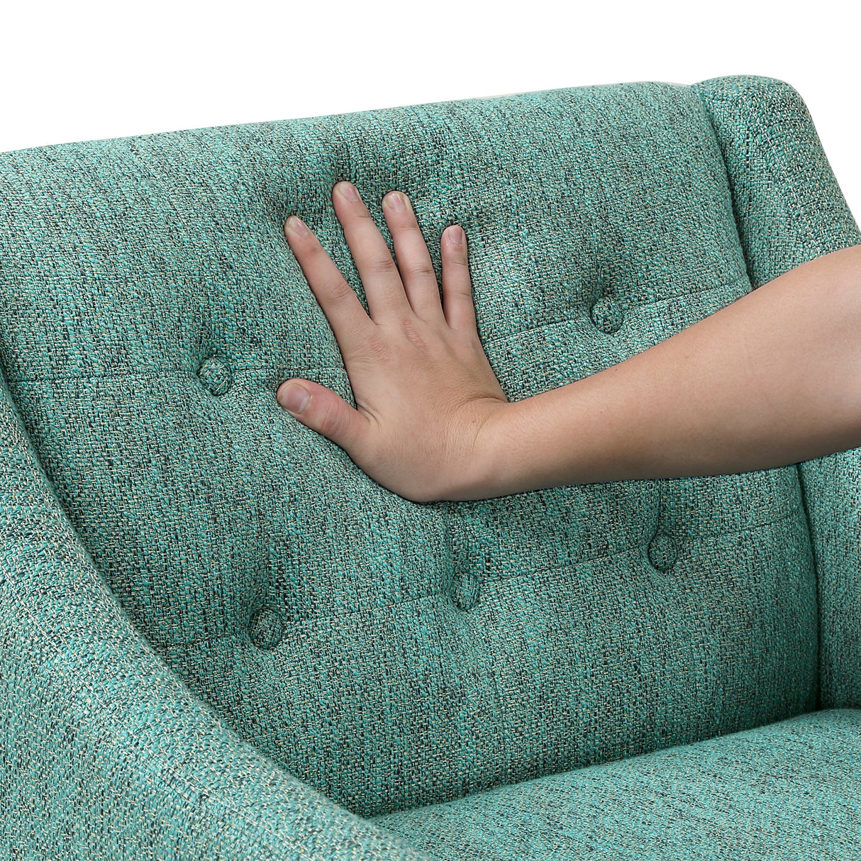 Contemporary Button Tufted Accent Chair