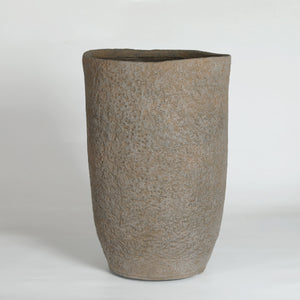Round Concrete Planter Set of 2, Large Indoor & Outdoor Planter Pots