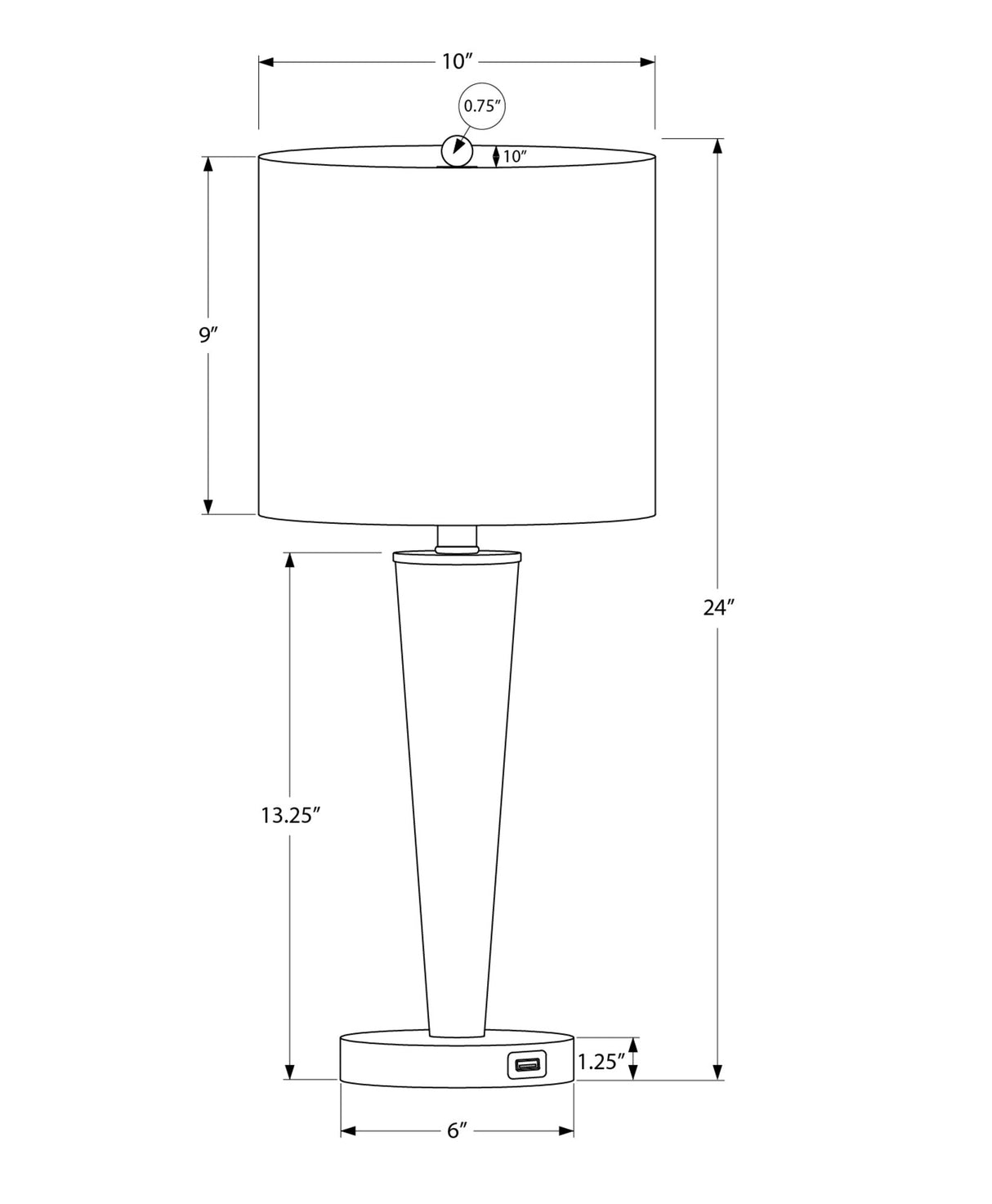 Contemporary Nickel USB Table Lamps – Set of 2