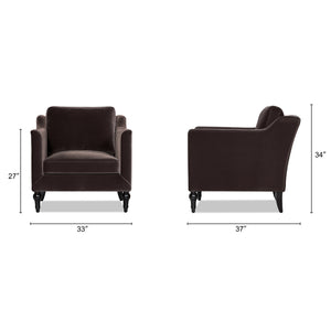 Josephine 33" Upholstered Accent Chair, Deep