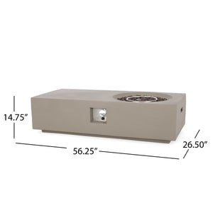 Rectangle 14.75' MGO Fire Pit - 50,000 BTU