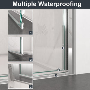 Semi Frameless Circular Pivot Shower Door With 1 / 4" Sgcc Tempered Glass