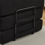 Folding Sofa Bed with Corduroy Upholstery and 2 Pillows