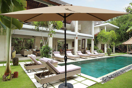 6x9 ft waterproof patio umbrella with crank & tilt